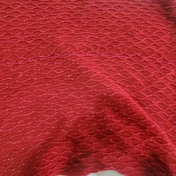 Two Sparkle Scarves Cream Sequin Infinity and Burgundy Sparkle Cape - Picture 2 of 3